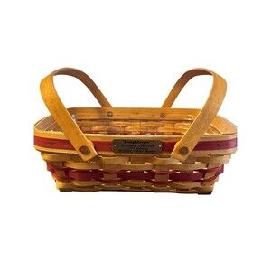 Longaberger 1996 Holiday Cheer Basket w/ plastic Protector  Christmas Collection